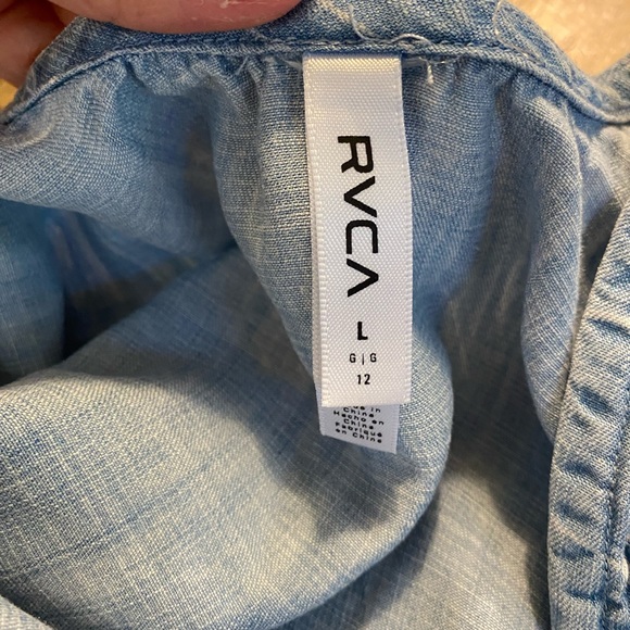 RVCA PALM LEAVES CHAMBRAY TANK ROAD TRIP LIMITED EDITION TANK LARGE - Picture 7 of 16